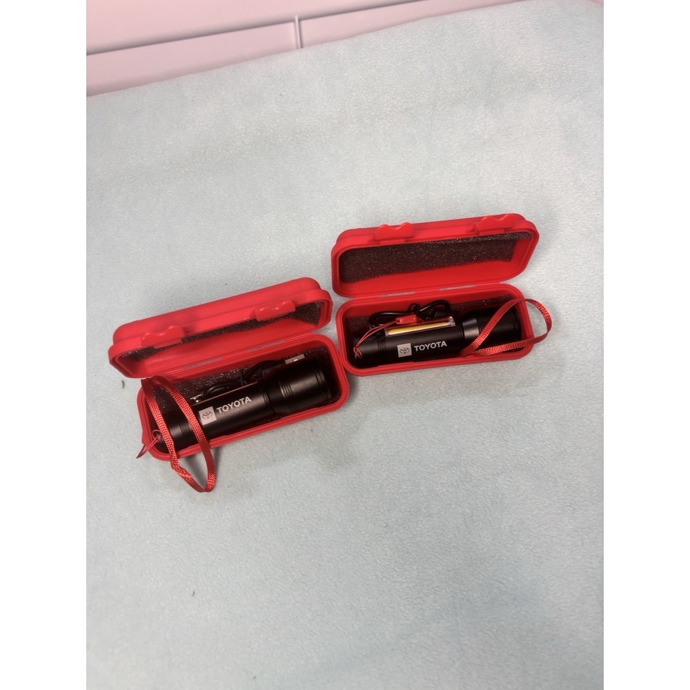 Toyota 2pk Mini Flashlight USB Rechargeable - Picture 2 of 5